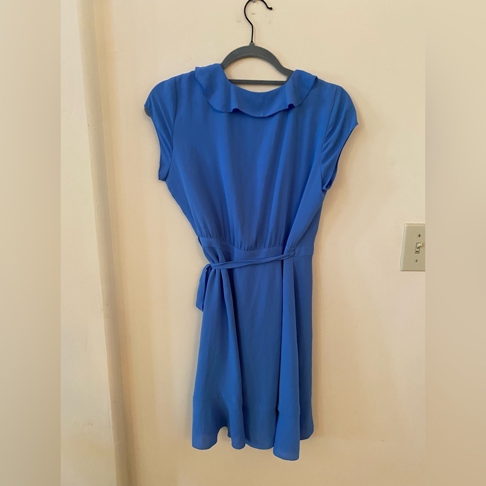Sunday Best Aritzia Blue Ruffle Wrap Dress Size 2 - Picture 12 of 12